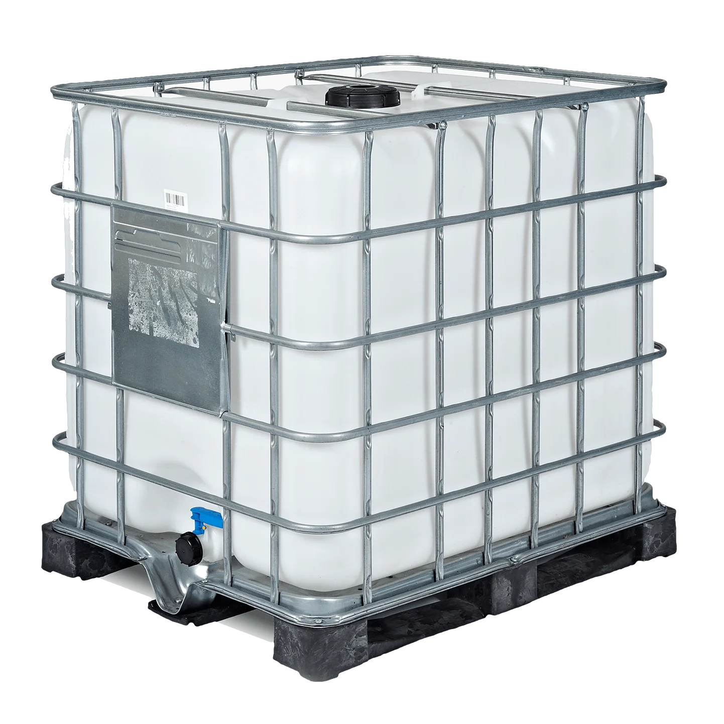 IBC Container 1000l mit neuem Innenbehälter auf Kunststoffpalette150mm Deckel mit Lebensmittelzulassung