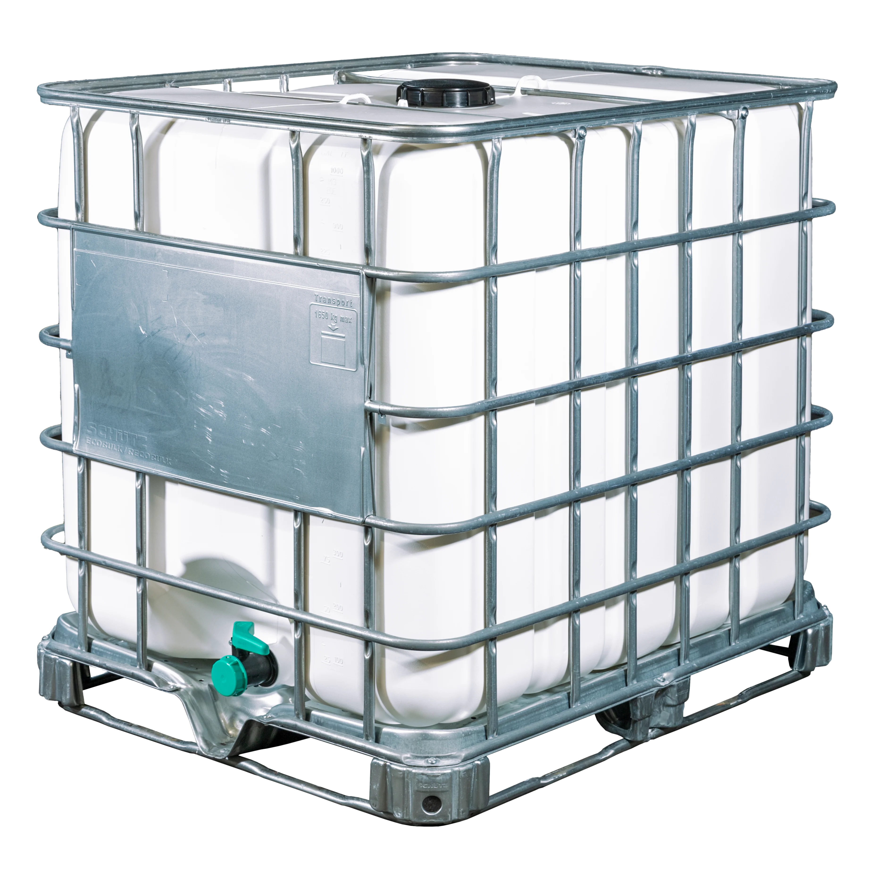 Wassertank 1000l mit UV-Geschütztem neuem Innenbehälter als IBC-Container