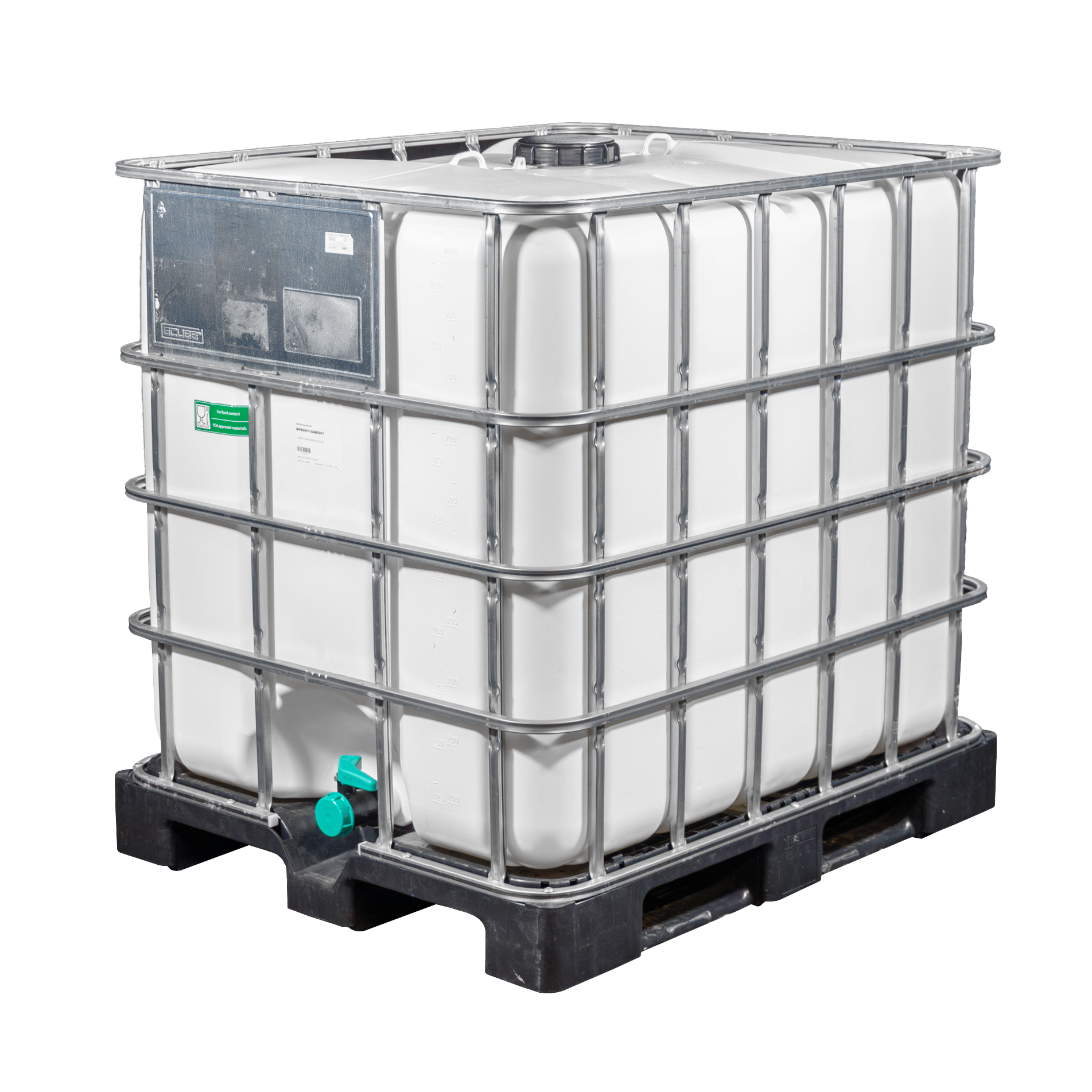 IBC Container 1000l mit UV-Geschütztem neuem Innenbehälter auf Kunststoffpalette