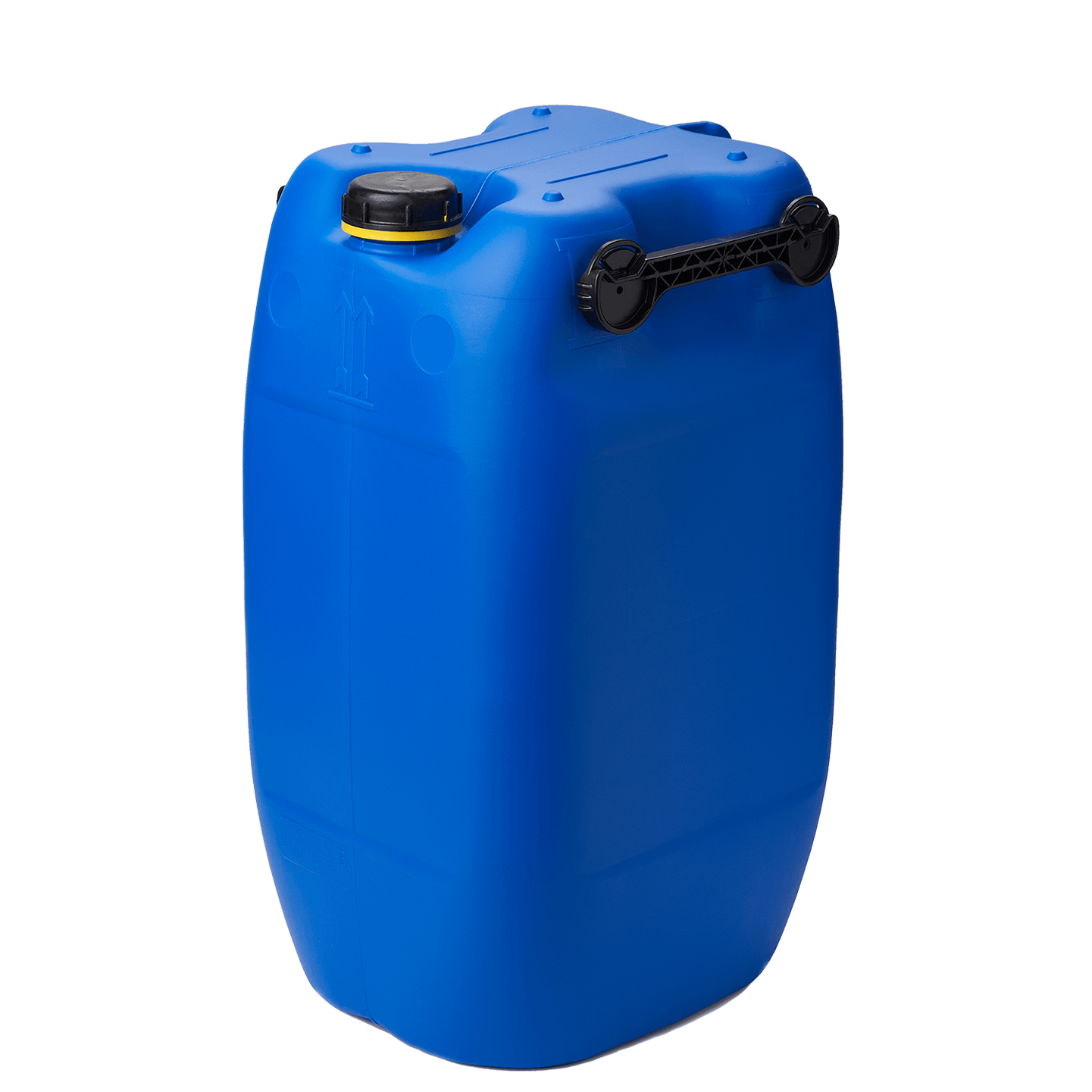 Kanister 60l blau mit Dreigriff 2850g. mit UN-X-Gefahrgut- und Lebensmittelzulassung inkl. Standard Verschluss OV71