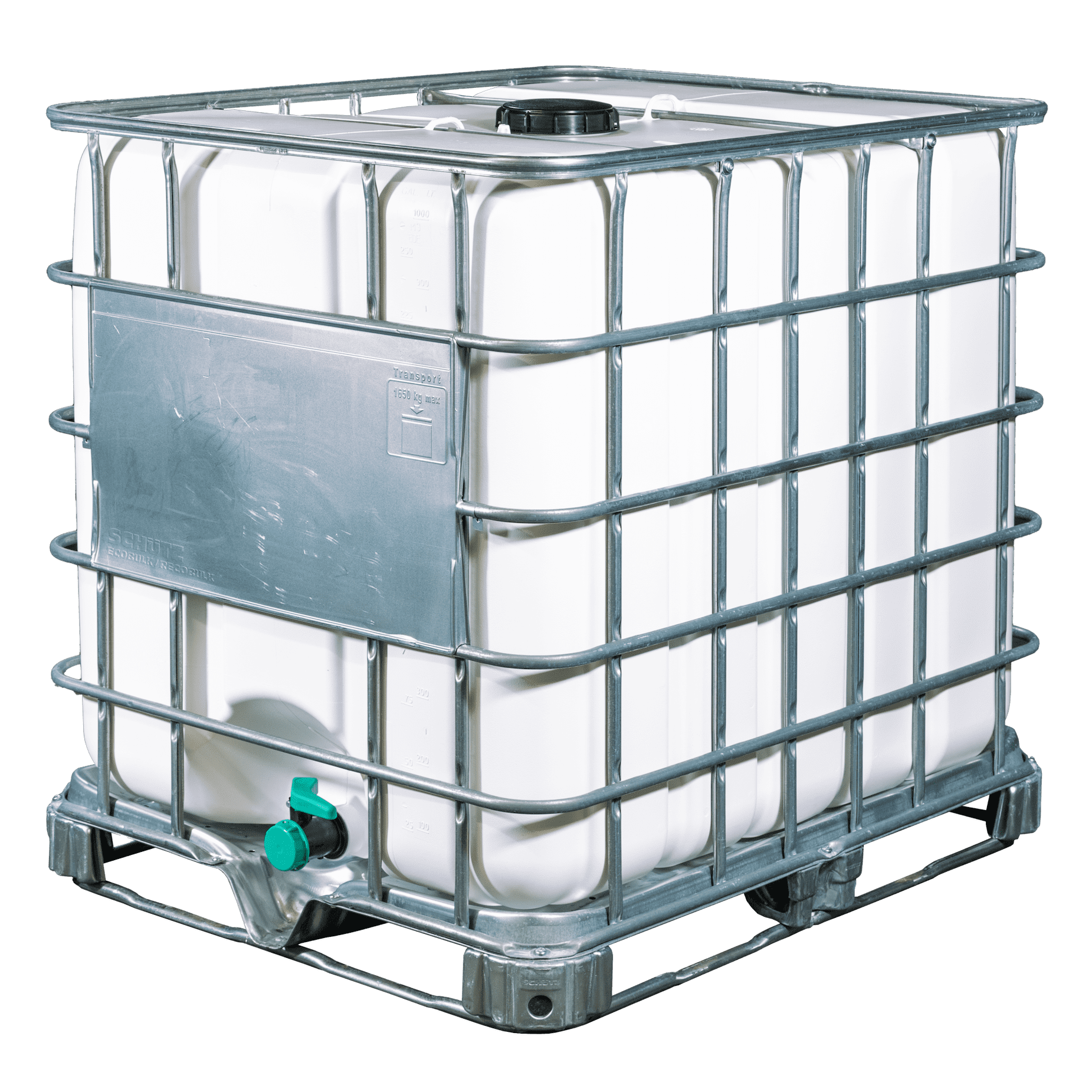 Wassertank 1000l mit UV-Geschütztem neuem Innenbehälter als IBC-Container